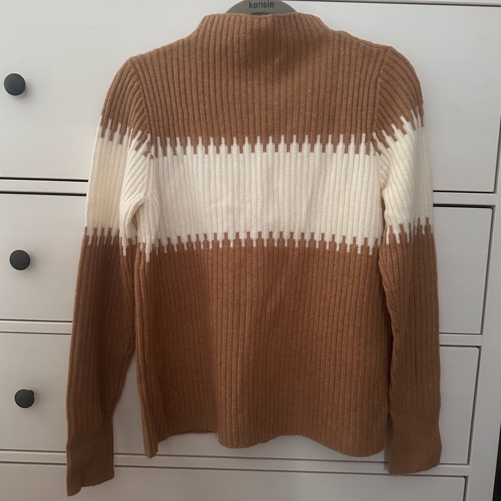 French Connection Tan Ribbed Sweater - Picture 4 of 4